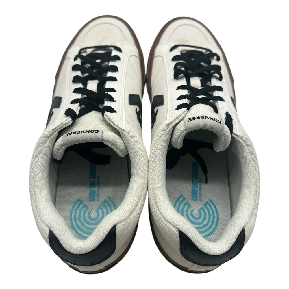 Converse Sport Casual Ox Shoes Men's Size 10 White Black‎ Low Sneakers A13787C - Picture 9 of 10